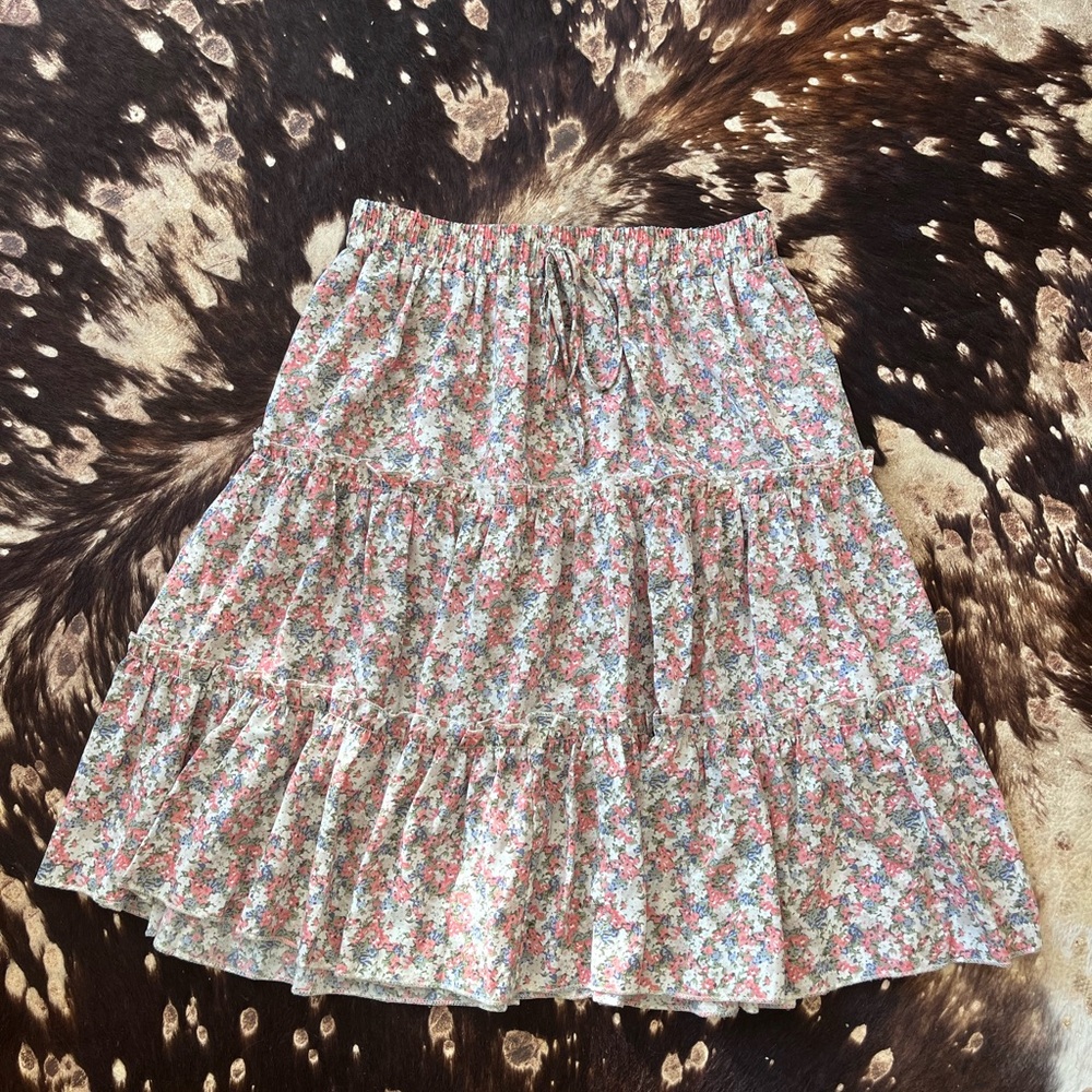 SHEIN Multicolor Floral A-Line Skirt
